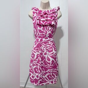 Banana Republic Fuchsia and White Patterned Dress